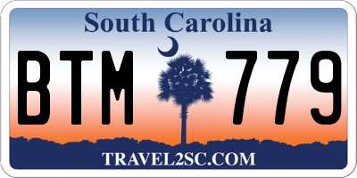 SC license plate BTM779