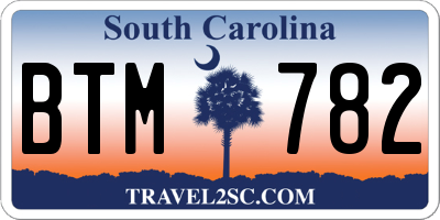 SC license plate BTM782