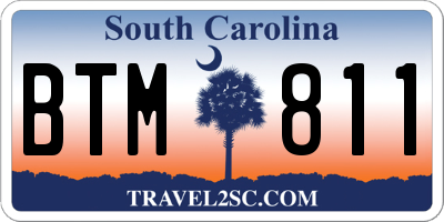 SC license plate BTM811