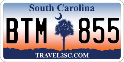 SC license plate BTM855