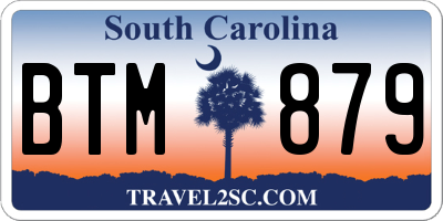 SC license plate BTM879
