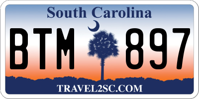 SC license plate BTM897