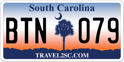 SC license plate BTN079