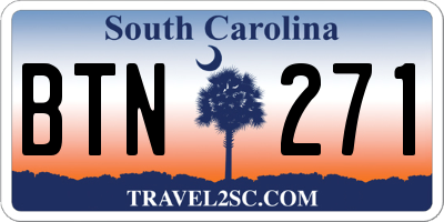 SC license plate BTN271