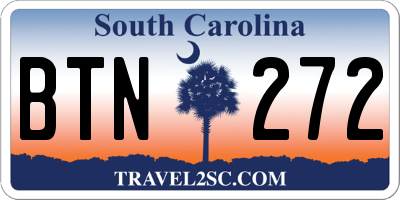 SC license plate BTN272
