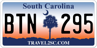 SC license plate BTN295