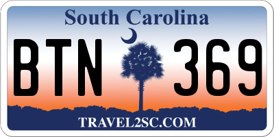 SC license plate BTN369