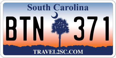 SC license plate BTN371