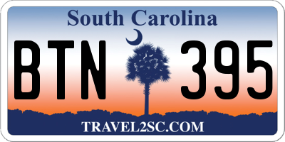 SC license plate BTN395