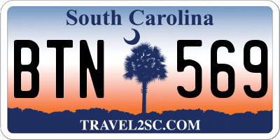 SC license plate BTN569