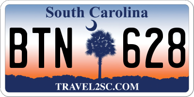 SC license plate BTN628