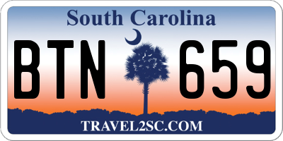SC license plate BTN659