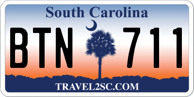 SC license plate BTN711