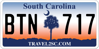 SC license plate BTN717
