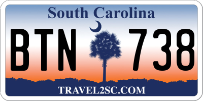 SC license plate BTN738