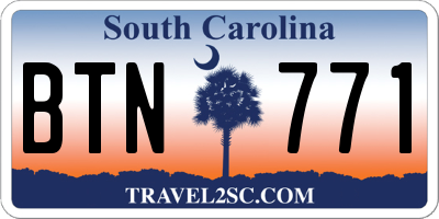 SC license plate BTN771
