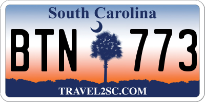 SC license plate BTN773