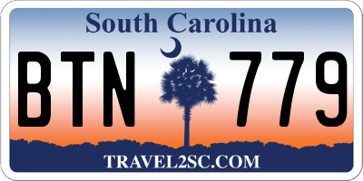 SC license plate BTN779