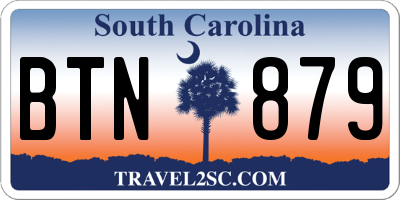 SC license plate BTN879