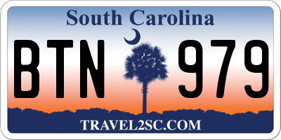 SC license plate BTN979