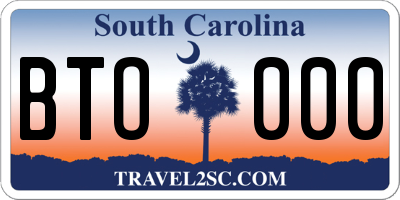 SC license plate BTO000
