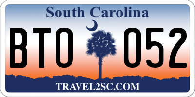 SC license plate BTO052