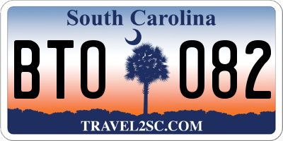 SC license plate BTO082
