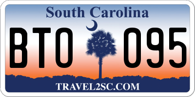 SC license plate BTO095