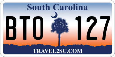 SC license plate BTO127