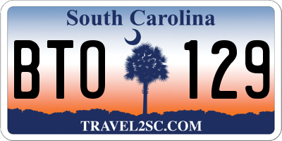 SC license plate BTO129