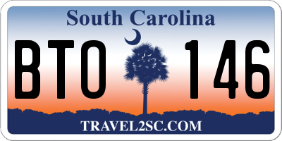 SC license plate BTO146