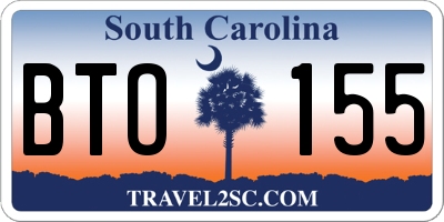 SC license plate BTO155