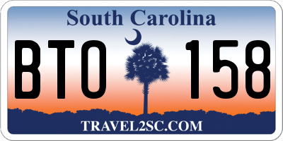 SC license plate BTO158