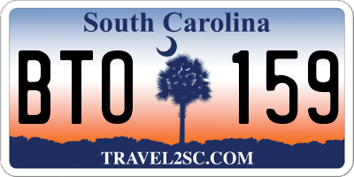 SC license plate BTO159
