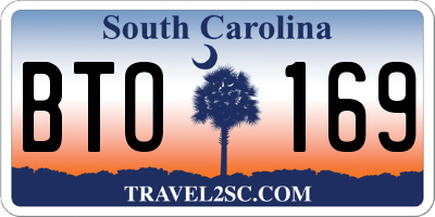 SC license plate BTO169