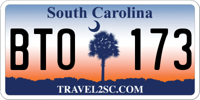 SC license plate BTO173