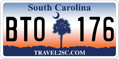 SC license plate BTO176