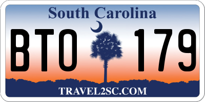 SC license plate BTO179