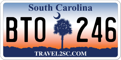 SC license plate BTO246