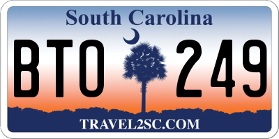 SC license plate BTO249