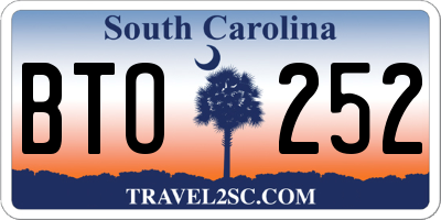 SC license plate BTO252