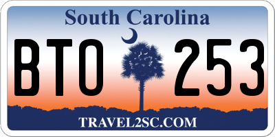 SC license plate BTO253