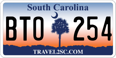 SC license plate BTO254