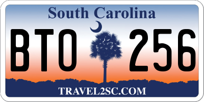 SC license plate BTO256