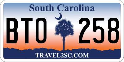 SC license plate BTO258