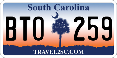 SC license plate BTO259