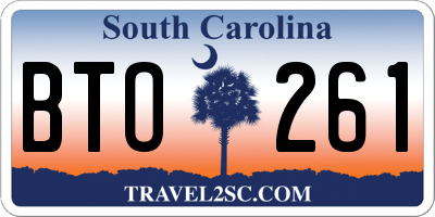 SC license plate BTO261