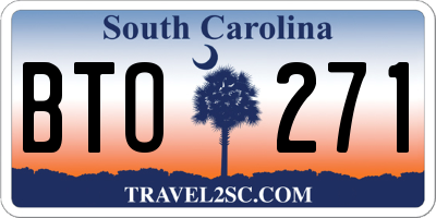 SC license plate BTO271