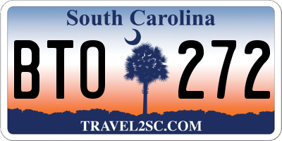 SC license plate BTO272