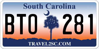 SC license plate BTO281